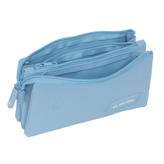 Portatodo Triple El Ganso Basics "Cerulean" 22 x 12 x 3 cm.