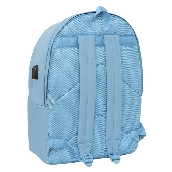 Mochila Doble Para Portatil 15,6"+Usb El Ganso Basics "Cerulean" 31 x 44 x 18 cm.