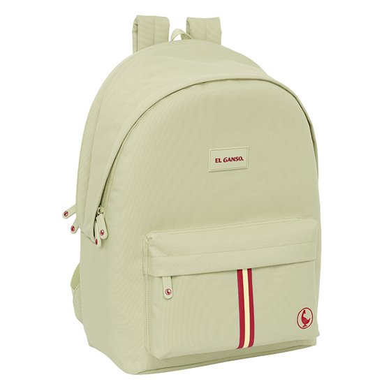 Mochila Doble Para Portatil 15,6"+Usb El Ganso Basics "Beige" 31 x 44 x 18 cm.