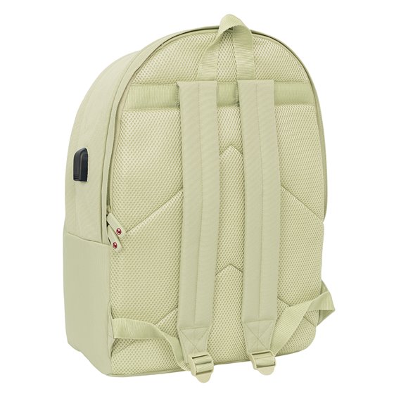 Mochila Doble Para Portatil 15,6"+Usb El Ganso Basics "Beige" 31 x 44 x 18 cm.