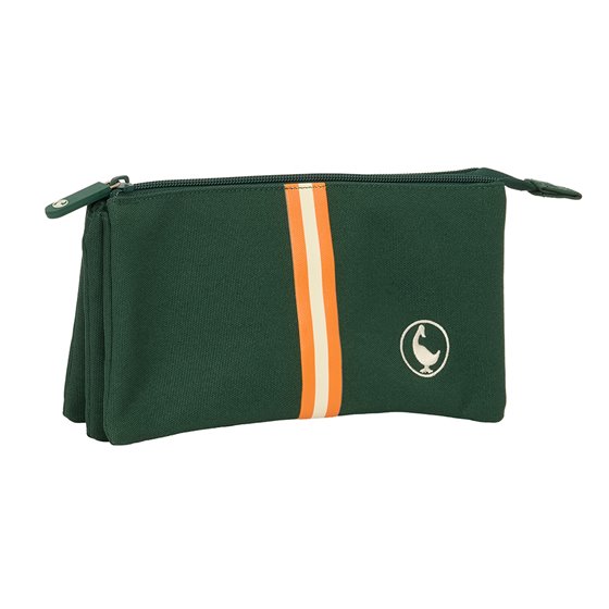 Portatodo Triple El Ganso Basics "Green" 22 x 12 x 3 cm.