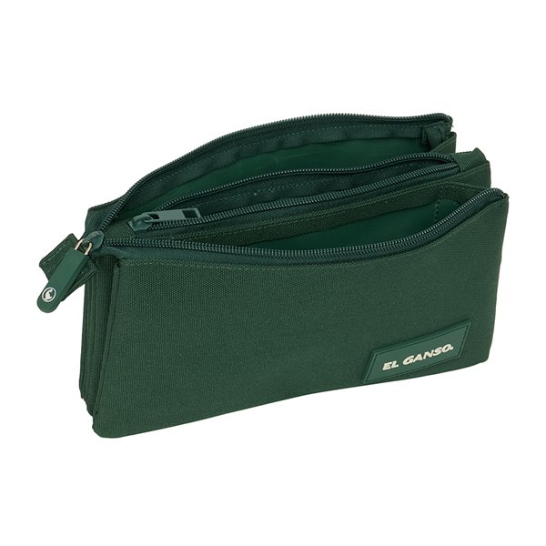 Portatodo Triple El Ganso Basics "Green" 22 x 12 x 3 cm.