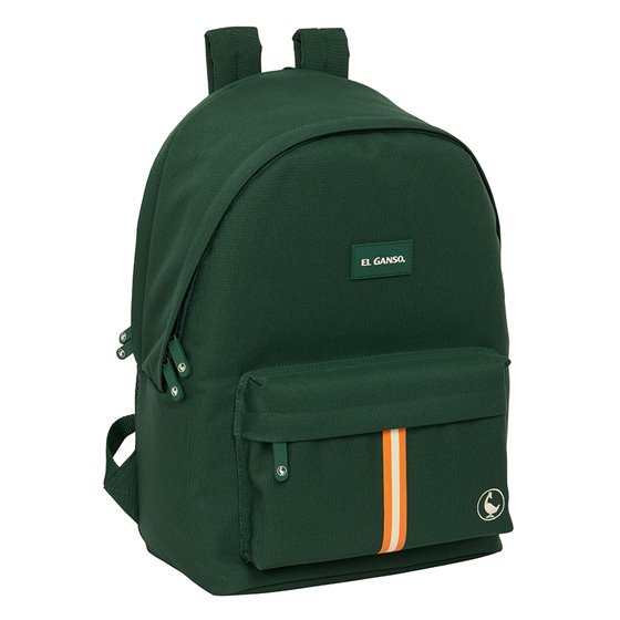 Mochila Doble Para Portatil 15,6"+Usb El Ganso Basics "Green" 31 x 44 x 18 cm.
