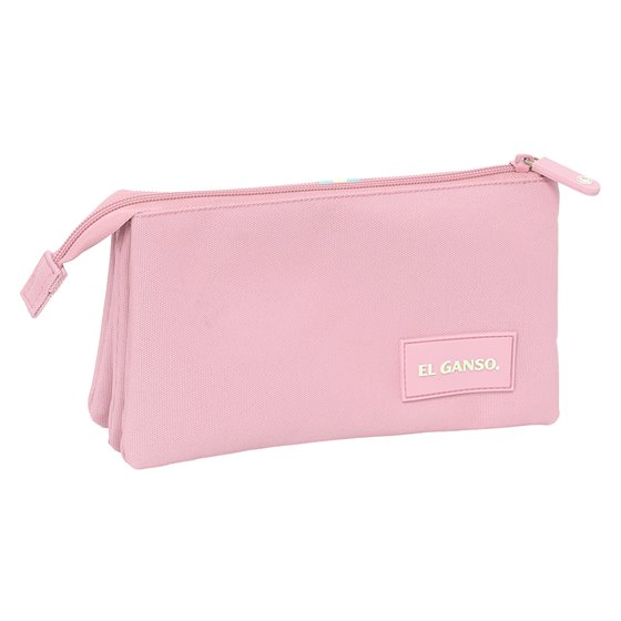 Portatodo Triple El Ganso Basics "Pink" 22 x 12 x 3 cm.