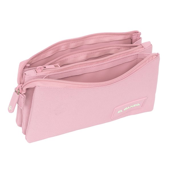 Portatodo Triple El Ganso Basics "Pink" 22 x 12 x 3 cm.
