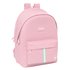 Mochila Doble Para Portatil 15,6"+Usb El Ganso Basics "Pink" 31 x 44 x 18 cm.