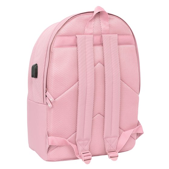 Mochila Doble Para Portatil 15,6"+Usb El Ganso Basics "Pink" 31 x 44 x 18 cm.