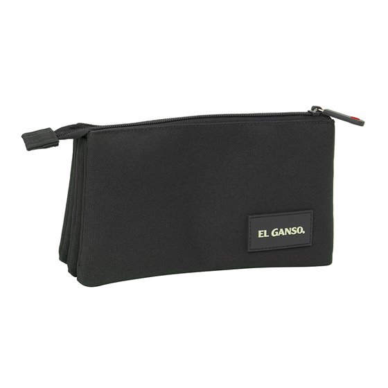 Portatodo Triple El Ganso Basics "Black" 22 x 12 x 3 cm.