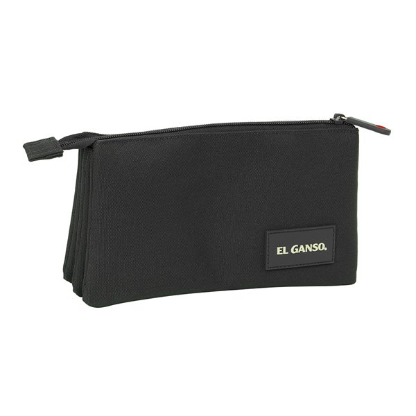 Portatodo Triple El Ganso Basics "Black" 22 x 12 x 3 cm.