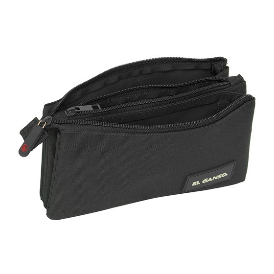 Portatodo Triple El Ganso Basics "Black" 22 x 12 x 3 cm.