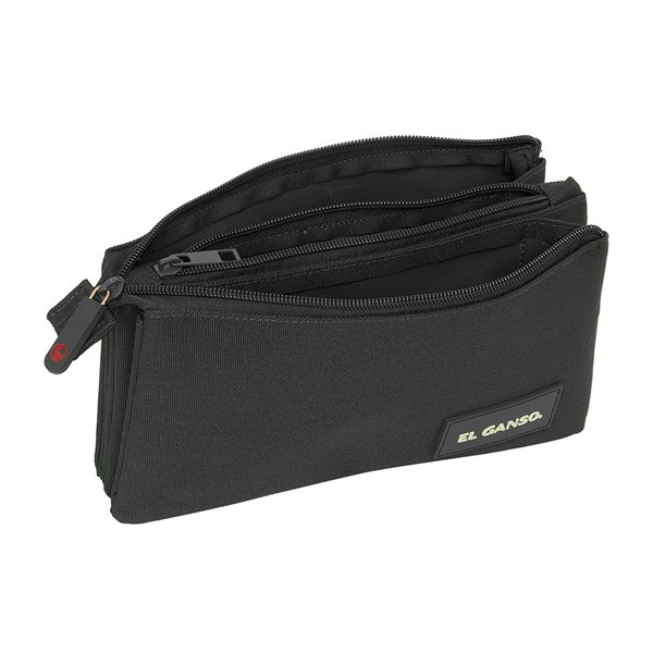 Portatodo Triple El Ganso Basics "Black" 22 x 12 x 3 cm.