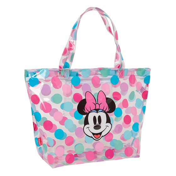 Bolso Shopping Con Cremallera Minnie Mouse "Beach" 54 x 35 x 17 cm.