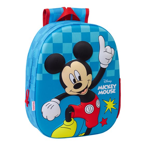 Mochila 3D Mickey Mouse 3D 27 x 33 x 10 cm.