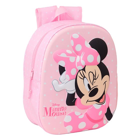 Mochila 3D Minnie Mouse 3D 27 x 33 x 10 cm.