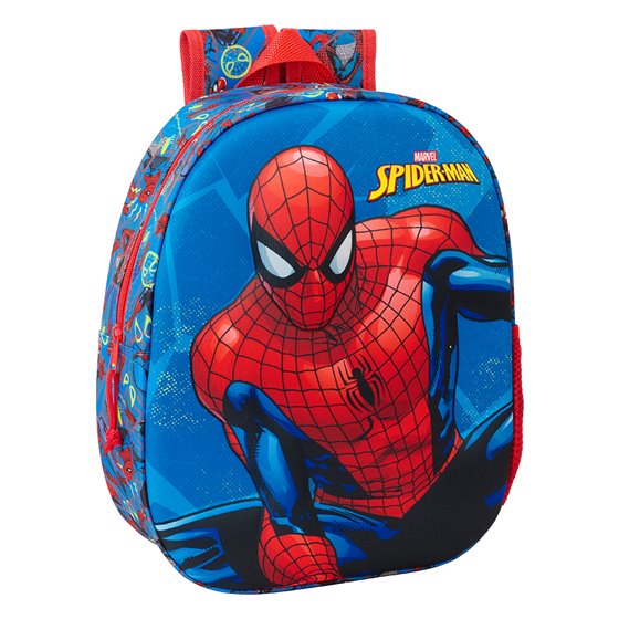 Mochila 3D Spider-Man 3D 27 x 33 x 10 cm.