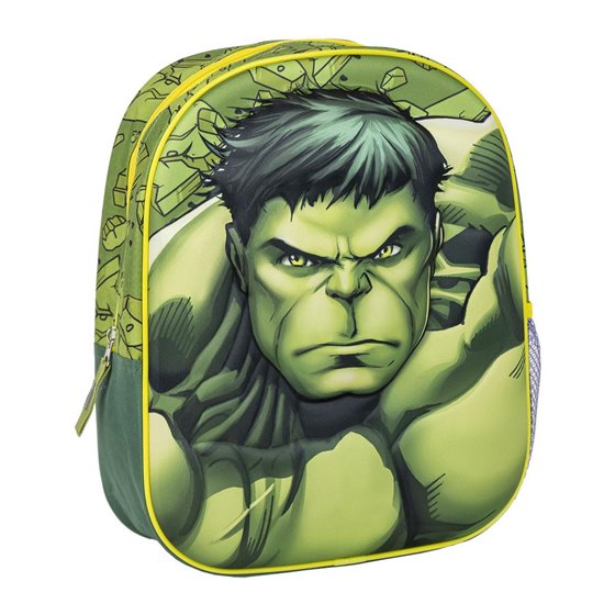 Mochila Infantil 3D Avengers Hulk Cerdá 25.0 x 31.0 x 10.0 cm.