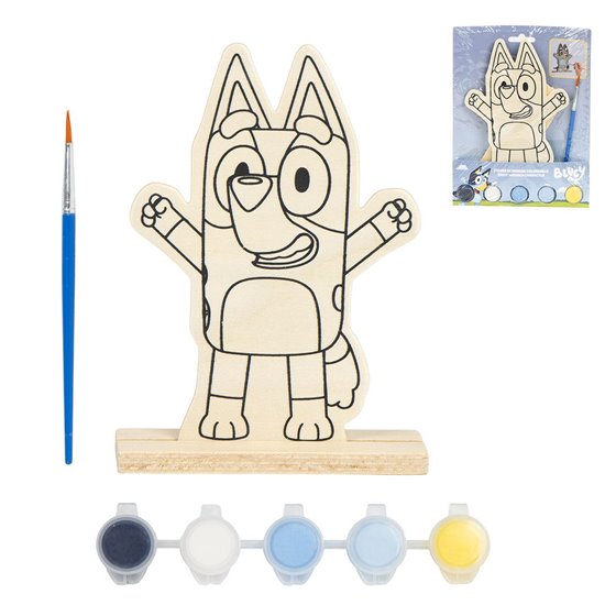 Figuras Coloreables Madera Bluey Cerdá 14.0 x 18.0 x 5.0 cm.
