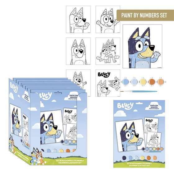 Set De Papelería Coloreable Bluey Cerdá 22.6 x 29.8 x 1.0 cm.