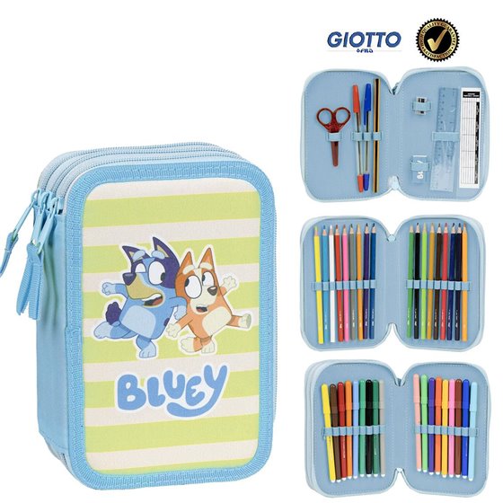 Plumier Con Accesorios Bluey Cerdá 12.5 x 6.5 x 18.5 cm.
