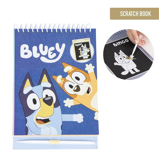 Set De Papelería Scratch Book Bluey Cerdá 14.0 x 20.5 x 1.0 cm.