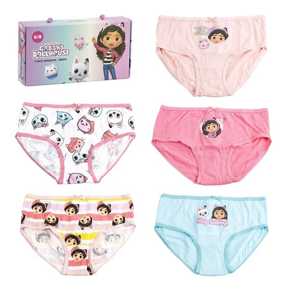 Pack Braguitas Single Jersey 5 Piezas Gabby´S Dollhouse Cerdá T02/03-T06/08: 6,6,3