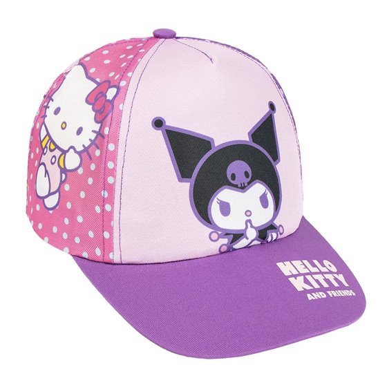 Gorra Visera Curva Hello Kitty Kuromi Cerdá T53C:53 cm.