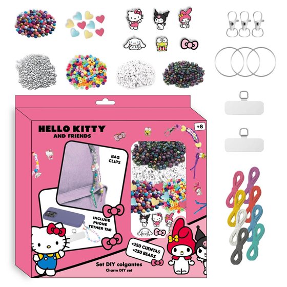 Bisuteria Set Bag Clip Hello Kitty Cerdá 25.5 x 25.0 x 5.0 cm.