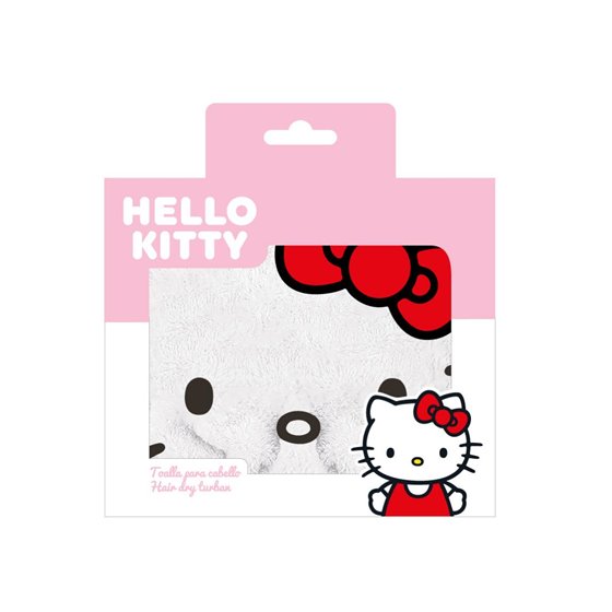 Toalla Para Cabello Hello Kitty Cerdá 22.0 x 12.0 x 2.0 cm.