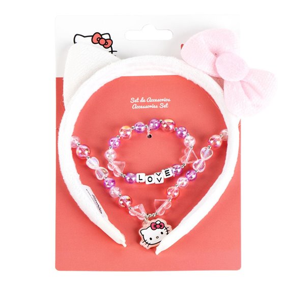 Bisuteria Pack 3 Piezas Hello Kitty Cerdá 12.5 x 19.0 x 2.0 cm.