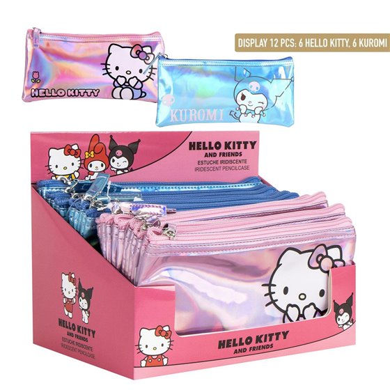 Estuche Portatodo Iridiscente Hello Kitty Kuromi Cerdá T.Unica: 6,6