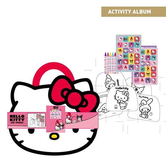 Album Actividades Coloreable Hello Kitty Cerdá 28.0 x 27.5 x 0.1 cm.