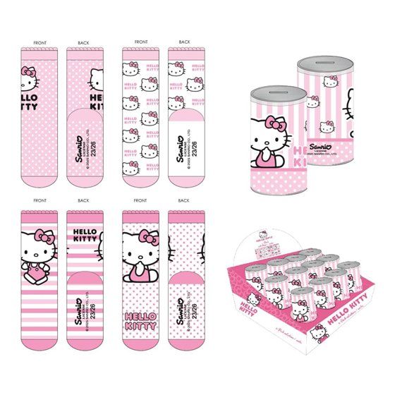 Pack Calcetines 4 Piezas Hello Kitty Cerdá T.27/30-T.35/38: 4,4,4
