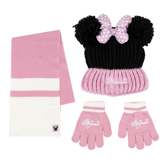 Conjunto 3 Piezas Bufanda Minnie Cerdá 20.0 x 2.0 x 52.0 cm.