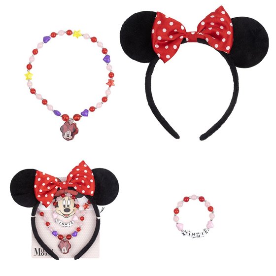 Bisuteria Pack 4 Piezas Minnie Cerdá 12.5 x 15.0 x 1.0 cm.