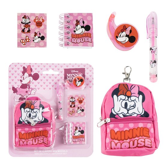 Set De Papelería Minimochila Minnie Cerdá 19.5 x 22.5 x 4.5 cm.