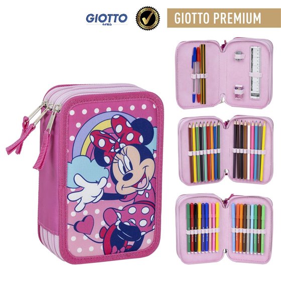 Plumier Con Accesorios Giotto Minnie Cerdá 12.5 x 6.5 x 19.5 cm.