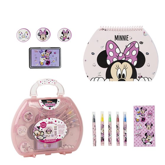 Set Papelería Coloreable Maletín Minnie Cerdá 28.0 x 23.0 x 4.0 cm.