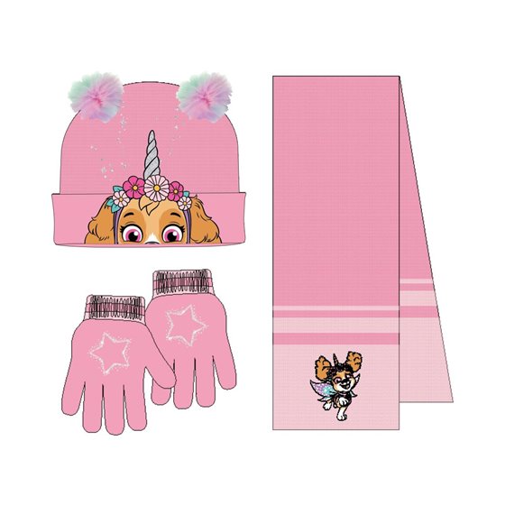 Conjunto 3 Piezas Bufanda Paw Patrol Cerdá 20.0 x 2.0 x 52.0 cm.