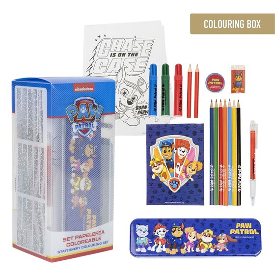 Set Papelería Coloreable Paw Patrol Cerdá 8.0 x 24.0 x 8.0 cm.