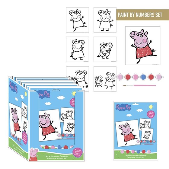 Set De Papelería Coloreable Peppa Pig Cerdá 22.6 x 29.8 x 1.0 cm.