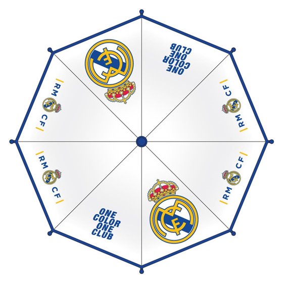 Paraguas Manual Poe Burbuja Real Madrid Cerdá T45C:45 cm.