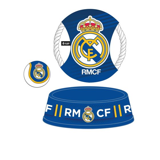 Set Para Mascotas Bienvenida Real Madrid Cerdá 21.0 x 21.0 x 8.8 cm.