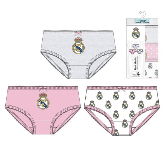 Pack Braguitas Single Jersey 3 Piezas Real Madrid Cerdá T02/03-T06/08: 6,6,3
