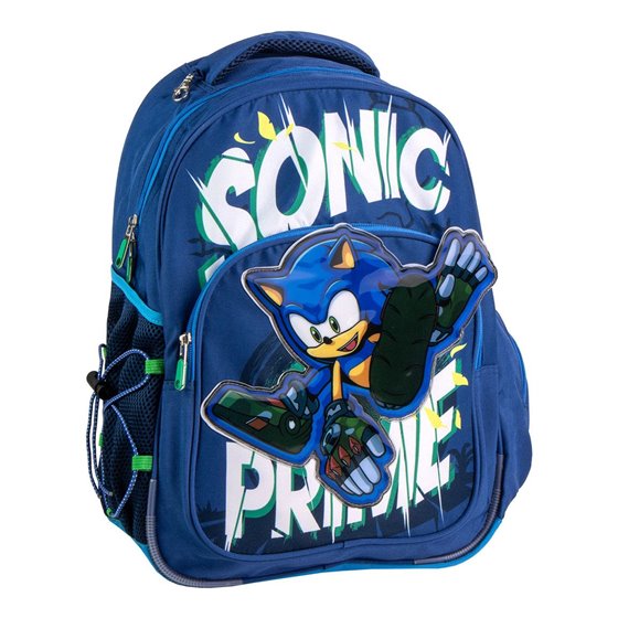 Mochila Escolar Mediana 42 cm. Sonic Prime Cerdá 34.0 x 5.5 x 44.0 cm.