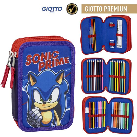Plumier Con Accesorios Giotto Sonic Prime Cerdá 12.5 x 6.5 x 19.5 cm.
