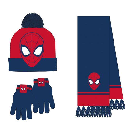 Conjunto 3 Piezas Bufanda Spiderman Cerdá 20.0 x 2.0 x 52.0 cm.