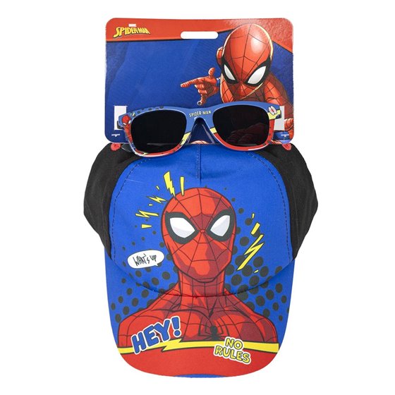 Gorra Set Gafas De Sol Spiderman Cerdá T53C:53 cm.