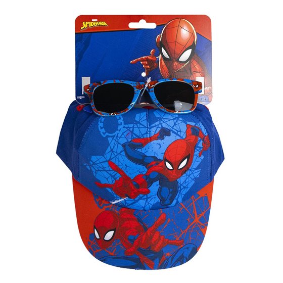 Gorra Set Gafas De Sol Spiderman Cerdá T53C:53 cm.