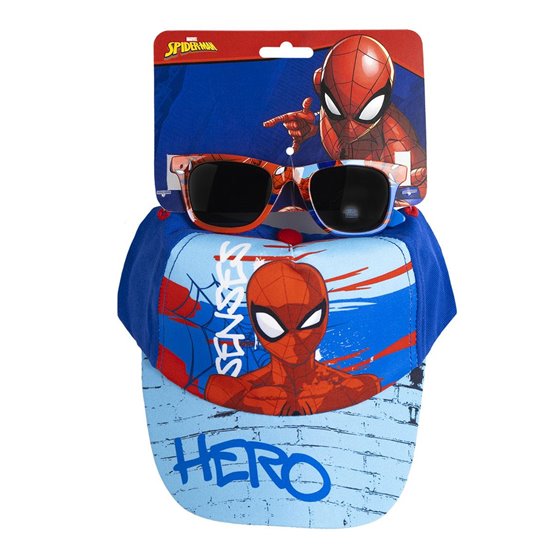 Gorra Set Gafas De Sol Spiderman Cerdá T53C:53 cm.