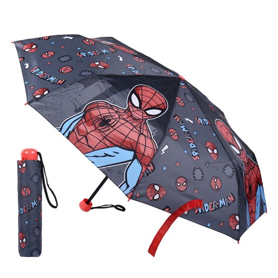 Paraguas Manual Plegable Escolar Spiderman Cerdá T50C:50 cm.